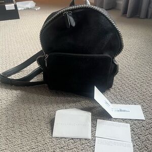 Stella McCartney Black Shaggy Backpack